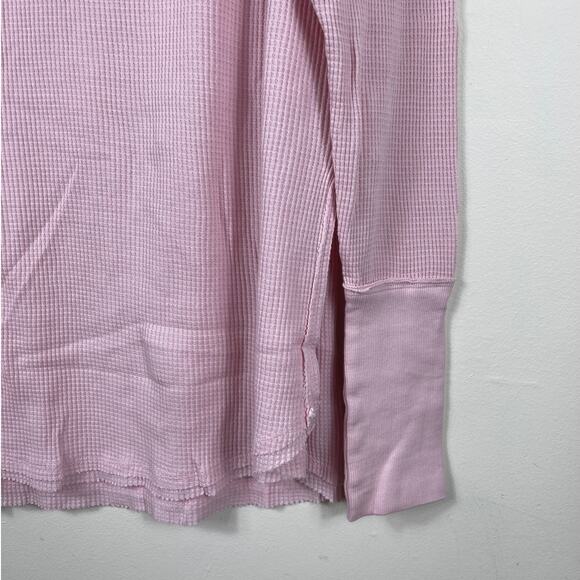 Free People Snowy Thermal Oversized Shirt in Pink Women's Size M - Picture 4 of 9